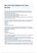 New York Claim Settlement & Cyber Security