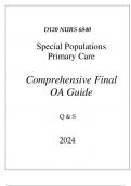 &lpar;WGU D120&rpar; NURS 6840 SPECIAL POPULATIONS PRIMARY CARE COMPREHENSIVE FINAL OA GUIDE