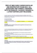 2024 ATI MED SURG CARDIOVASCULAR AND RESPIRATORY EXAM 2024 &vert; ALL QUESTIONS AND CORRECT ANSWERS WITH RATIONALES &vert; ALREADY GRADED A&plus; &vert; LATEST EDITION &lpar;JUST RELEASED&rpar;