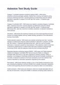 Asbestos Test Study Guide with complete solution