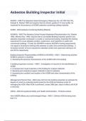 Asbestos Building Inspector Initial with complete solution