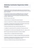 Asbestos Contractor Supervisor Initial Course
