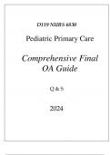 &lpar;WGU D119&rpar; NURS 6830 PEDIATRIC PRIMARY CARE COMPREHENSIVE FINAL OA GUIDE 2024