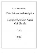 (WGU C797) NURS 6701 DATA SCIENCE AND ANALYTICS COMPREHENSIVE FINAL OA GUIDE EXAM