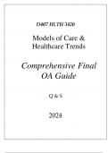 (WGU D407) HLTH 3420 MODELS OF CARE & HEALTHCARE TRENDS COMPREHENSIVE FINAL 