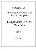 (WGU D157) NURS 6433 RESOURCE MANAGEMENT COMPREHENSIVE FINAL OA GUIDE 2024