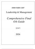 (WGU D030) NURS 5207 LEADERSHIP & MANAGEMENT COMPREHENSIVE FINAL OA GUIDE