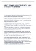 LMPT EXAM 3 QUESTIONS WITH 100&percnt; CORRECT ANSWERS&excl;&excl;