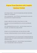 Proprac Exam Questions with Complete Solutions&vert; Verified