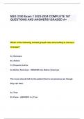 NSG 3180 Exam 1 2023-2024 COMPLETE 167  QUESTIONS AND ANSWERS GRADED A+