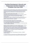 Certified Development Lifecycle and  Deployment Architect Solutions  Complete final exam 2024