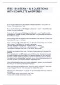 ITSC 1213 EXAM 1 & 2 QUESTIONS WITH COMPLETE ANSWERS&excl;&excl;
