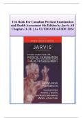 Test Bank for Canadian Physical Examination and Health Assessment 4th Edition by Jarvis All Chapters (1-31) | A+ 