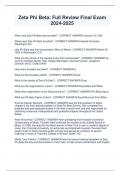 Zeta Phi Beta: Full Review Final Exam  2024-2025