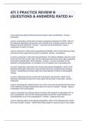 ATI 3 PRACTICE REVIEW B &lpar;QUESTIONS & ANSWERS&rpar; RATED A&plus;