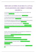 SERVSAFE ALCOHOL EXAM 2024 &lpar;V3&rpar; &vert; ACTUAL EXAM QUESTIONS AND CORRECT ANSWERS GRADED A&plus;