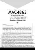 MAC4863 Assignment 2 (ANSWERS) 2024 - DISTINCTION GUARANTEED