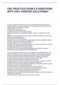 CBC PRACTICE EXAM 4 A QUESTIONS WITH 100&percnt; VERIFIED SOLUTIONS&excl;&excl;
