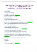 SERVSAFE ALCOHOL EXAM 2024 &lpar;V1&rpar; &vert; 100 ACTUAL EXAM QUESTIONS AND CORRECT ANSWERS GRADED A&plus;