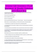 Arizona Life Insurance Exam Questions & Quality Solutions 2024 Rated Best