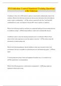 NYS Infection Control Mandated Training Questions  with Solutions