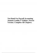 Test Bank For Payroll Accounting 5th Edition By  Jeanette Landin Newest Version | Complete All Chapters.