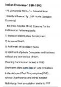 Class Notes Of class 12th Economic Chapter 2- Indian Economy (1950-1990) 