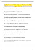 PA State Inspection Mechanic Practice Test Questions With  Expert Solutions