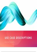 Chapter 4 and 5 Summaries -  Use Case Descriptions and Domain Model Classes
