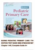 TEST BANK -- BURNS' PEDIATRIC PRIMARY CARE 7TH EDITION ISBN 9780323581967 CHAPTER 1-46