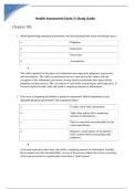 NURSING 2058 Health Assessment Exam 2 study guide Graded A
