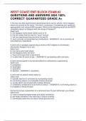 WEST COAST EMT BLOCK EXAM #3 QUESTIONS AND ANSWERS 2024 100% CORRECT  GUARANTEED GRADE A+