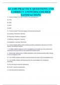 ACAMS PRACTICE QUESTIONS AND CORRECT ANSWERS(ASSURED SATISFACTION
