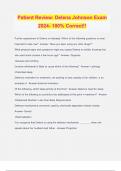 Patient Review&colon; Delena Johnson Exam 2024- 100&percnt; Correct&excl;&excl;