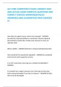 ALF CORE COMPETENCY EXAM 2 NEWEST 2024- 2025 ACTUAL EXAM COMPLETE QUESTIONS AND  CORRECT VERIFIED ANSWERS&lpar;DETAILED  ANSWERS&rpar;&vert;100&percnt; GUARANTEED PASS&excl;&vert;GRADED  A&plus;