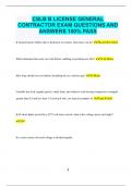 CSLB B LICENSE GENERAL CONTRACTOR EXAM WITH 100&percnt; CORRECT ANSWERS 2022