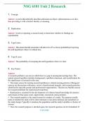 NSG 6101 Unit 2 Research &lpar;Latest 2024 &sol; 2025&rpar; Questions & Answers with rationales 