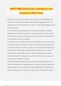 AHIP FWA 2024 Exam Questions and Answers 100&percnt; Pass