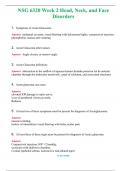 NSG 6320  Bundle Week 2&comma; Week 2 Head&comma; Neck&comma; and Face Disorders &lpar;Latest 2024 &sol; 2025&rpar; A Solved 100&percnt; Correct