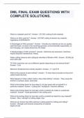 DML FINAL EXAM QUESTIONS WITH COMPLETE SOLUTIONS&period;