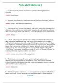 NSG 6420 &sol;2024&sol;  Midterm 1 -4 &comma;Midterm Exam GRADED A&plus; &lpar;ACTUAL EXAM &rpar; Questions and Answers &lpar;Solved&rpar; BUNDLE 