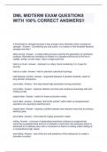 DML MIDTERM EXAM QUESTIONS WITH 100&percnt; CORRECT ANSWERS&excl;&excl;