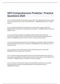 VATI Comprehensive Predictor  Practice Questions 2024