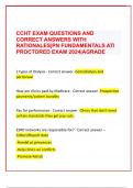 CCHT EXAM QUESTIONS AND CORRECT ANSWERS WITH RATIONALES|PN FUNDAMENTALS ATI PROCTORED EXAM 2024|AGRADE