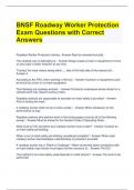 BNSF Roadway Worker Protection Exam Questions with Correct Answers 