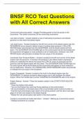 BNSF RCO Test Questions with All Correct Answers 