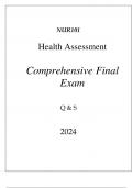 (FORTIS) NUR101 HEALTH ASSESSMENT COMPREHENSIVE FINAL EXAM Q & S 2024