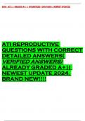 ATI REPRODUCTIVE QUESTIONS WITH CORRECT DETAILED ANSWERS&lpar; VERIFIED ANSWERS&rpar; ALREADY GRADED A&plus;&vert;&vert; NEWEST UPDATE 2024&period; BRAND NEW&excl;&excl;&excl;&excl; 2024 ATI&vert;&vert;&vert; GRADED A&plus;&vert;&vert;&vert; GURANTEED 100&percnt; PASS&vert;&vert; NEWEST UPDATES