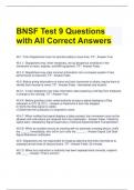 BNSF Test 9 Questions with All Correct Answers 