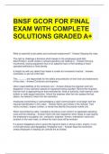 BNSF GCOR FOR FINAL EXAM WITH COMPLETE SOLUTIONS GRADED A+